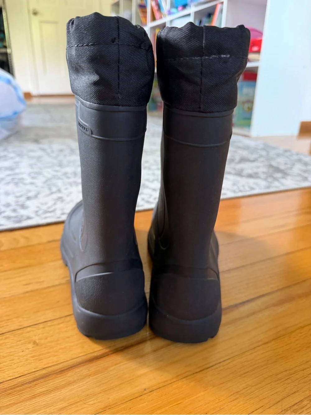 Kamik Black Kids Waterproof Rain & Snow Boots with Drawstring Cuff